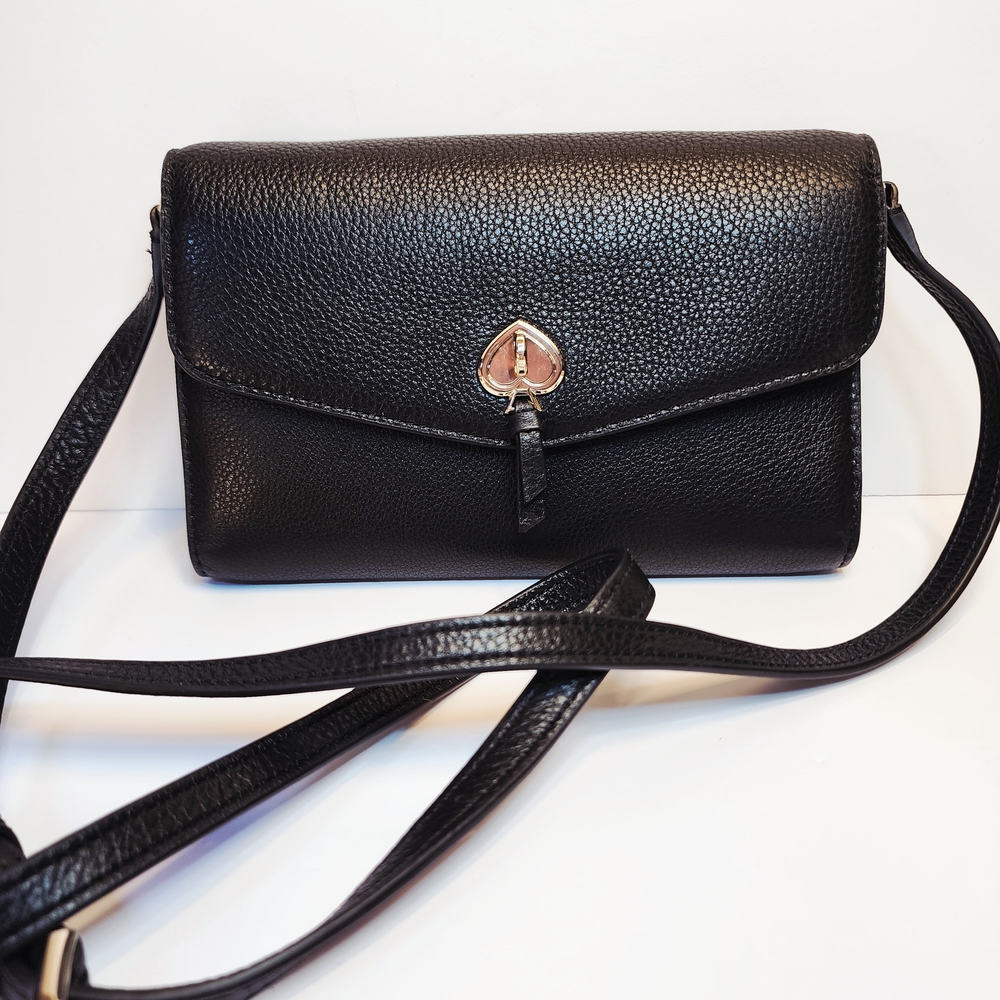 Black Leather Crossbody Bag